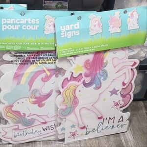Unicorn yard sign Birthday Decoration